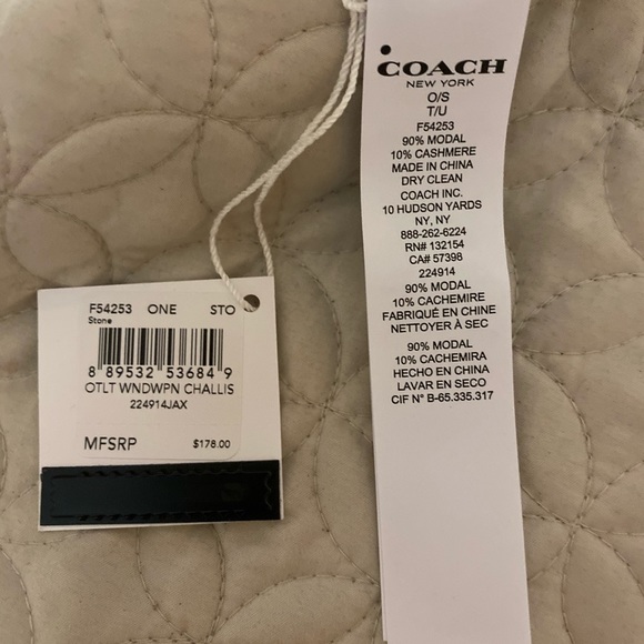 PRICE IS ABSOLUTELY FIRM. COACH Windowpane Challis - Picture 7 of 8